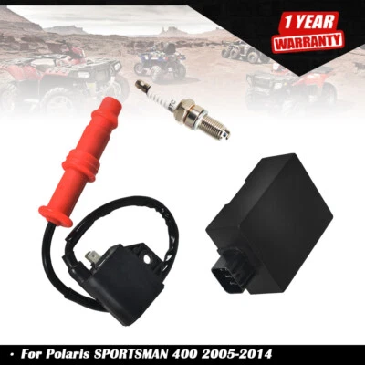 Ignition Coil Spark Plug CDI For Polaris RANGER 500 400 2004-2014 3089238 New Foto 1 de 4