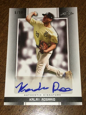 KALA'I ROSARIO 2019 Leaf Perfect Game Showcase Autograph #5/50 TWINS WAIAKEA, HI - Image 1 of 4