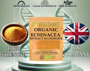 Organic Echinaceaa Powder Extract 10:1 Cold & Flu UK British Supplements - Picture 1 of 11