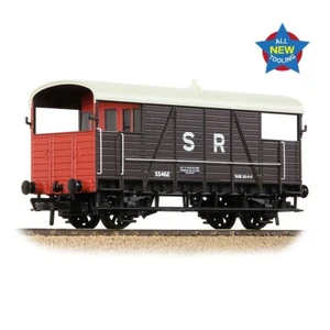 Bachmann 38-916 SE&CR 25T 'Dance Hall' Brake Van SR Brown 00 Gauge - T48 - Picture 1 of 11