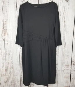 Talbots Womens Dress Size Petite XL PXL Black Stretch 3/4 Sleeve Career New $119 - Picture 1 of 7