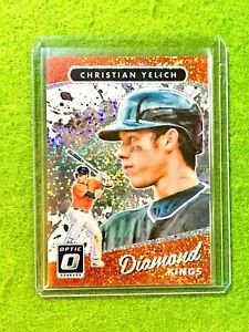 CHRISTIAN YELICH WHITE SPARKLE PRIZM CARD JERSEY #21 MARLINS 2017 Optic  SSP /20