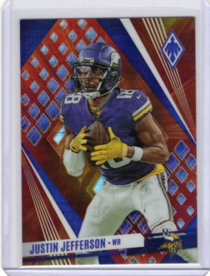2023 Panini Phoenix Fire Burst #66 SP Justin Jefferson 096/340 - Image 1 of 2