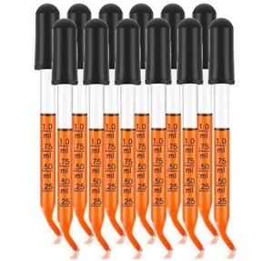 Medicine Art Essential Oils Eye Dropper Graduated 3" Curved Tip 1ml (12 Pack) - Picture 1 of 7