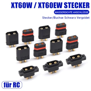 Schwarz Stecker/Buchse XT60W/XT-60EW Wasserdichte Stecker Stecker-Original AMASS - Picture 1 of 12