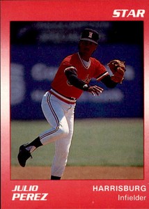 1990 Harrisburg Senators Star 15 Julio Perez Dominican Republic DR Baseball Card
