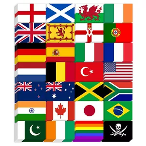 4pc Flag Bundle - Choose from England Scotland Ireland France Germany USA Turkey - Picture 1 of 32