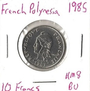 Moneda Polinesia Francesa 10 francos 1985 KM8 - Imagen 1 de 3