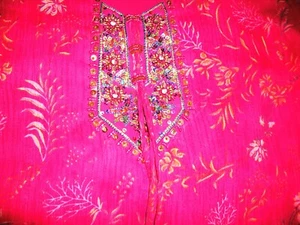 Bollywood 3-Piece Indian Sari Salwar Kameez Dress Adjustable - Picture 1 of 4
