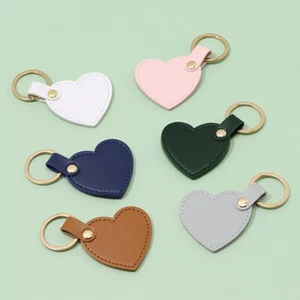 PU Leather Keychain Heart Shape Bag Pendant Key Holder Accessories Men Women  ^ - Bild 1 von 15