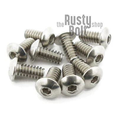 THE RUSTY BOLT SHOP #4-40 x 1/4", Socket Button Head Screws, A2 304 18-8, Stainless Steel