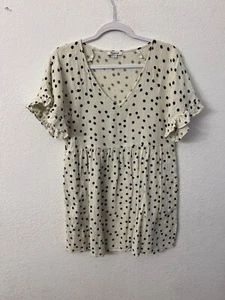 Madewell babydoll in dot dress women size medium - Picture 1 of 6
