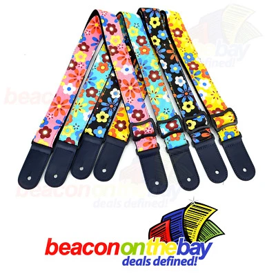 Ukulele Shoulder Strap Adjustable Cotton Colourful Classic Design Ukelele - image 1 of 3
