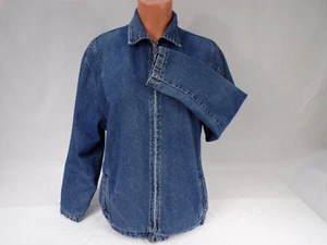 Vintage Faded Glory Denim Jean Jacket Women 12/14 100% Cotton Pockets Lined A24 - Picture 1 of 13