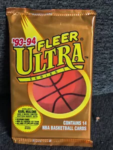 1993-94 Fleer Ultra Series 1 Basketball Hobby Pack (1) Sealed From Box Jordan - Picture 1 of 2