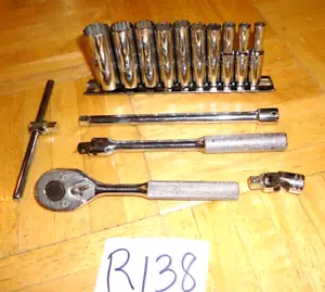 PROTO TOOLS 15 PIECE 1/4 DRIVE SAE. GENERAL SET DEEP SOCKETS 3/16 TO 9/16 - Bild 1 von 12