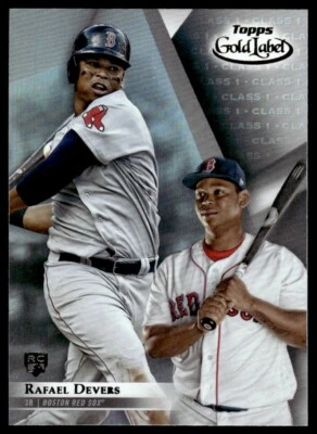 2018 Topps Gold Label Class 1 Rafael Devers RC Rookie Boston Red Sox #1 - Image 1 of 2