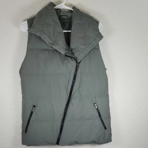 Lucy women Green gray puffer vest jacket front zipper size M - Picture 1 of 13