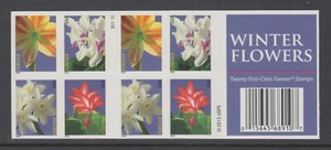 US #4865b Winter Flowers Complete DS Booklet of 20 Mint Never Hinged - Picture 1 of 2