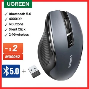 UGREEN Wireless Mouse 2.4G with USB Receiver, 5-Level 4000 DPI 6 Buttons - Picture 1 of 10
