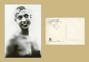 Josephine Baker (1906-1975) - French entertainer - Back signed photo + Photo - Picture 1 of 4