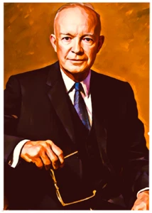 DWIGHT D EISENHOWER * Custom ACEO * Novelty * PRESIDENT * Art Card * ATC - Picture 1 of 2