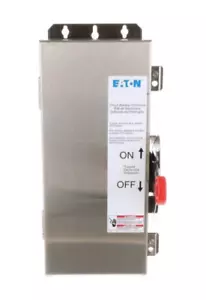 Caja de disyuntor Eaton WPD1K0125, NEMA 4X acero inoxidable, 125 amperios, 3P - Imagen 1 de 3