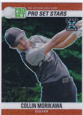 2021 Pro Set Sports Metal Stars Red Mojo #9 Collin Morikawa - Golf - Rookie RC - Image 1 of 2