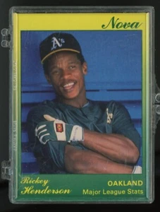 Juego completo de 9 cartas Rickey Henderson 1991 Star Company Nova #277/500 A's Yankees - Imagen 1 de 2
