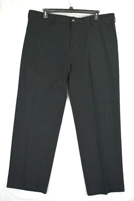 Van Heusen 42x30 Black cotton flat front - Image 1 of 4