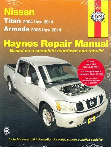 2004-2014 Nissan Titan/Armada Haynes Repair Service Workshop Manual Book 0956 - Image 1 of 1