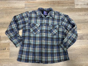 Pendleton Wool Shirt Mens XL Blue Gray Plaid Flannel Beach Boys Limited Edition - Picture 1 of 10
