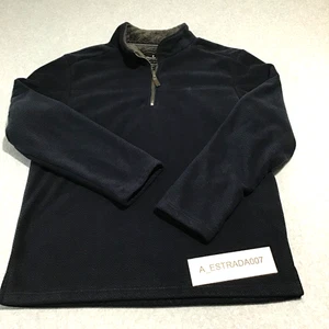 London Fog 1/4 Zip Fleece Sherpa Lined Jacket Navy Pullover Outdoor Gorpcore 2XL - Picture 1 of 10