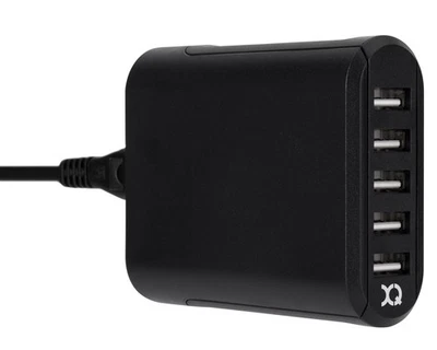 XQISIT Schnell Ladegerät 5-Fach 8A Netzteil 5x USB-A-Buchse Desktop Ladestation - Bild 1 von 4