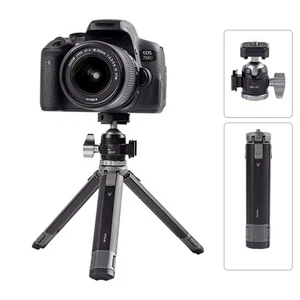 Lightweight Aluminum Travel Tripod 2 Adjustable Sections Double Accessory Mount - Picture 1 of 10