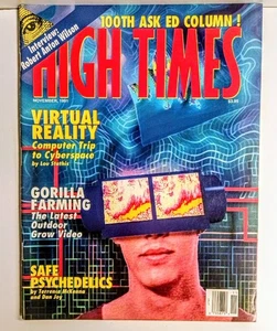 High Times Magazine November 1991 Virtual Reality Gorilla Farming Psychedelics  - Picture 1 of 3