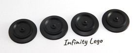 4 LEGO Black Train RC Wheel 16.6 / 23 (57878 10183 60198 60052 7989) - 4 Pieces