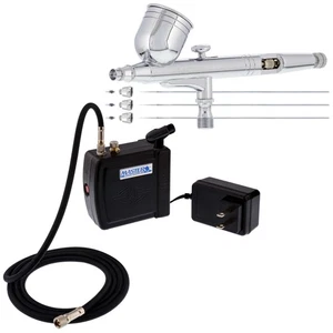 Master 3 Tip G233 PRO AIRBRUSH SET with COMPRESSOR KIT Gravity Dual-Action Hobby - Picture 1 of 5