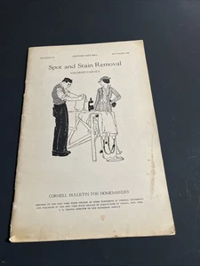 1941 Spot and Stain Removal Cornell Extension Bulletin for Homemakers booklet - Bild 1 von 8