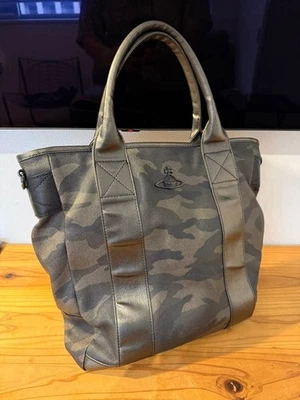 Vivienne Westwood Camouflage Leather PVC Tote Black/Khaki Large A4/PC - Image 1 of 4