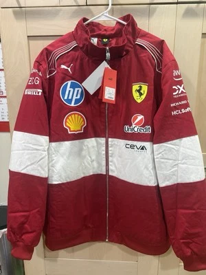 Scuderia Ferrari F1 Vintage Team Jacket 2025 Red - Image 1 of 4