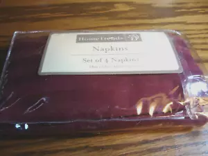 NIP Walmart Home Trends Set (4) Table Napkins 18"x18" Valencia Burgundy 639 - Picture 1 of 3