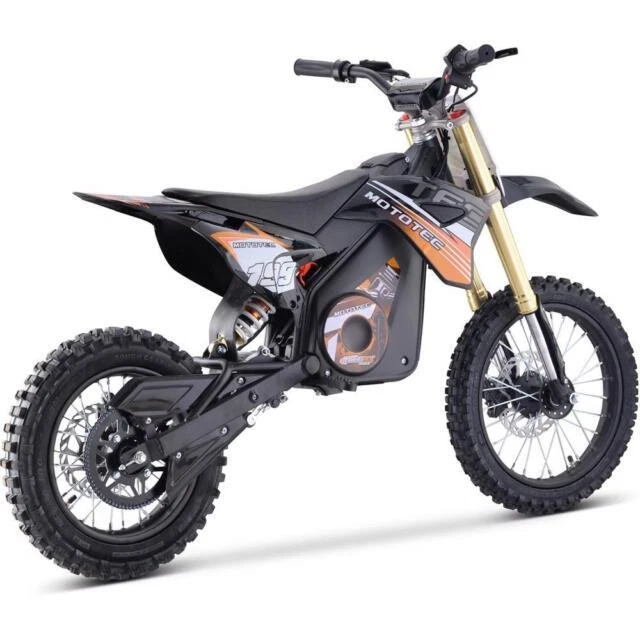 MotoTec 48v Pro Electric Dirt Bike 1500W - Lithium Orange