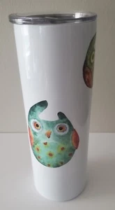 Tumbler With Crazy Owl Theme 20 Ounces - Picture 1 of 4