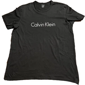 Calvin Klein Tee T-Shirt Black Graphic Print Fits a Mens Size Medium - Large - Bild 1 von 8
