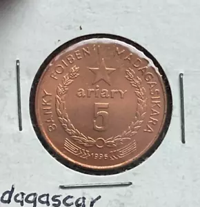 Madagaskar 5 Ariary 1996 - Motto B KM# 23 L2 - Bild 1 von 2