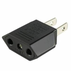 Adaptador adaptador de viaje convertidor enchufe de pared enchufe enchufe enchufe de alimentación UE euro Europa a EE. UU. - Imagen 1 de 5