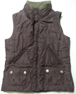 Coldwater Creek lila Winterweste Damen Gr. 8 Small (S), grüner Stoffkragen - Bild 1 von 10