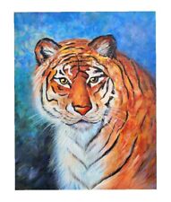 *PRINT* ACEO ART CARD ABSTRACT, TIGER, Limited Edition 2.5 x 3.5 in, by SGArt