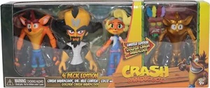 Crash Bandicoot Bandai Action Figures 4 Pack With Mask 11cm Pack of 4 Toys Wit - Picture 1 of 3